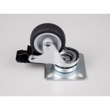   BELTÉRI BÚTORGÖRGŐ 111/NGF.050P FÉKEZŐS TALPAS 50mm  50kg KRÓM-FEKETE 10002305210