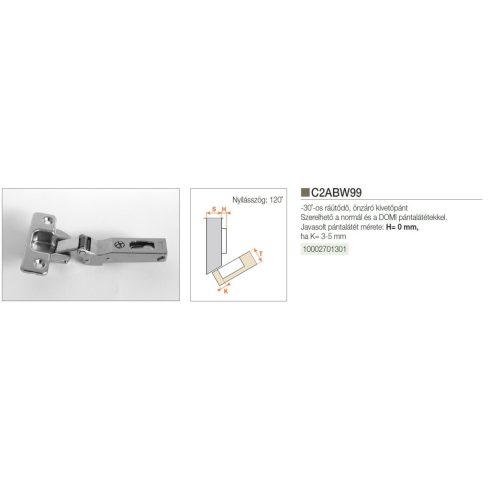 BÚTORPÁNT SALICE C2ABW99 -30 FOKOS RÁÜTŐDŐ NORMÁL NIKKEL 10002701301
