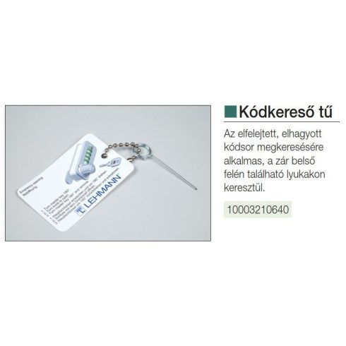 LEHMANN BÚTORZÁR KÓDKERESŐ TŰ . NIKKEL 10003210640