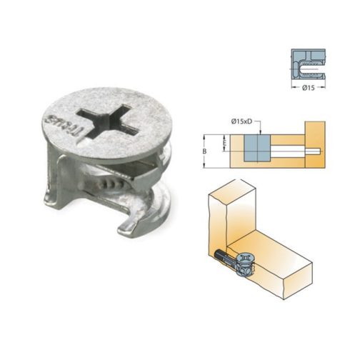 ÖSSZEHÚZÓ CAM2000 EXCENTERHÁZ 15x11,9 mm FÉM 10003315020