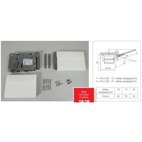 FDS FELNYÍLÓ FDS TSF PÁNT NÉLKÜLI FELNYÍLÓ VASALAT 4,6-22,5kg-ig FEHÉR 10003337140