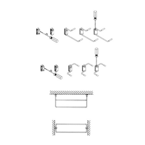 CIPŐTARTÓ 116/A OLDALRÓL SZERELHETŐ 830-1130 mm KRÓM 10004320230