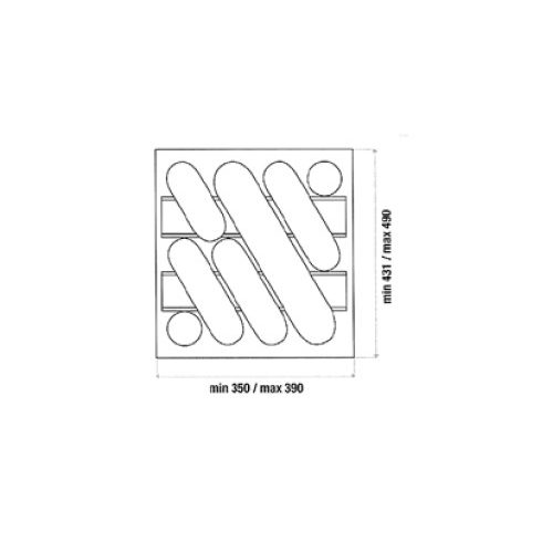 EVŐESZKÖZTARTÓ ART 740, 45 350/390 x 431/490 mm METÁL SZÜRKE 10005410021