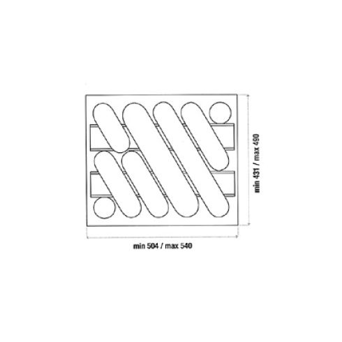 EVŐESZKÖZTARTÓ ART 741, 60 504/540 x 431/490 mm METÁL SZÜRKE 10005410041