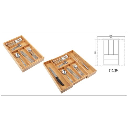 EVŐESZKÖZTARTÓ 210/29 BAMBUSZ 290-484x53x465 mm BARNA 10005420000