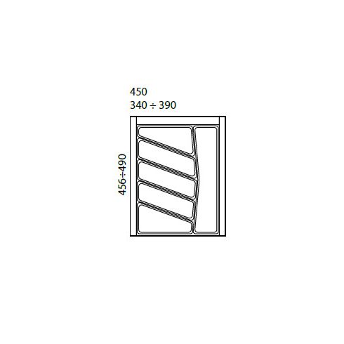 EVŐESZKÖZTARTÓ 32/76.R45 490x390 mm FEHÉR 10005502000