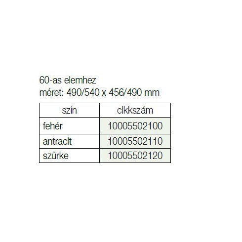 EVŐESZKÖZTARTÓ 32/76.R60 490x540 mm ANTRACIT 10005502110