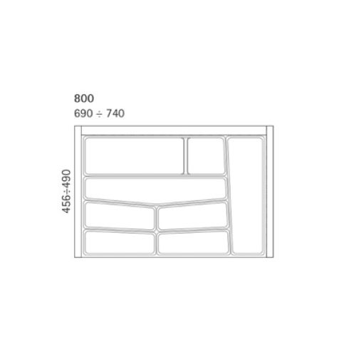 EVŐESZKÖZTARTÓ 32/76.R80 490x740 mm FEHÉR 10005502150