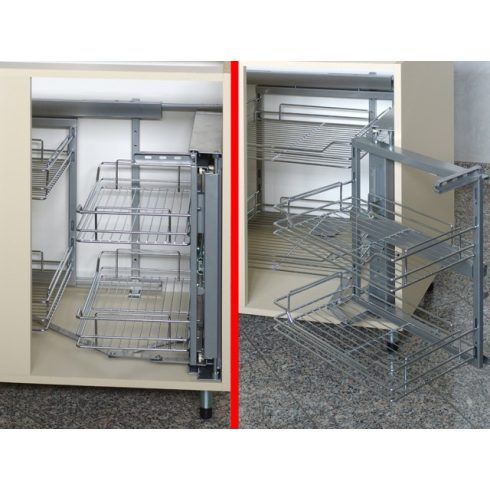 BELSŐ FÉMRÁCS E4213 SAROKVASALAT CSILLAPÍTOTT 860x530x520mm KRÓM-SZÜRKE 10006250200