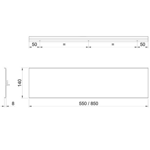 KÜLSŐ FÉMRÁCS "HANG" FÜGGESZTETT KERET (POLC, TÖRLŐTARTÓ, 3 DB AKASZTÓ) 900x420x50MM FEKETE 10006270310