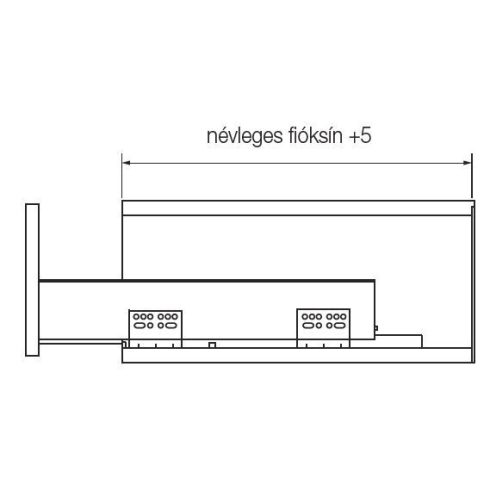 SLIM DUPLAFALÚ FIÓKOLDAL DF-A+ 450mm FEHÉR 10006634075