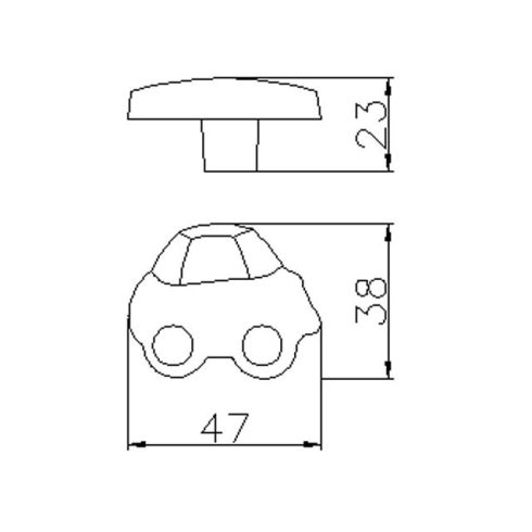 BÚTORFOGANTYÚ H147-47 RU1 AUTÓ GOMB PIROS 10007250320