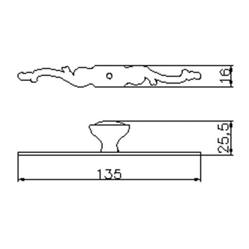 BÚTORFOGANTYÚ 1546-137 ÁTM:30 ANTIKOLT BRONZ 10007304550