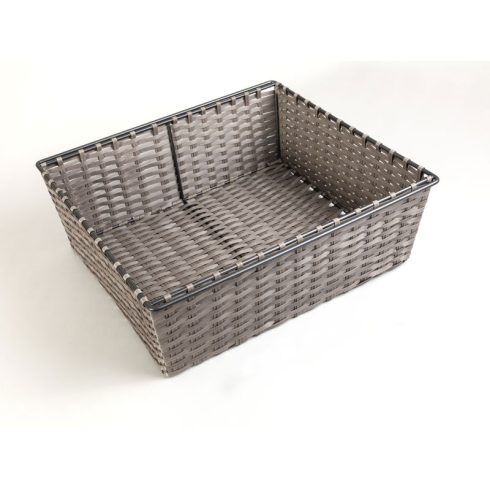 HOME BOX MŰRATTAN TÁROLÓKOSÁR 500MM-ES, 338x150x410MM, ACÉLSZÜRKE 10009702100