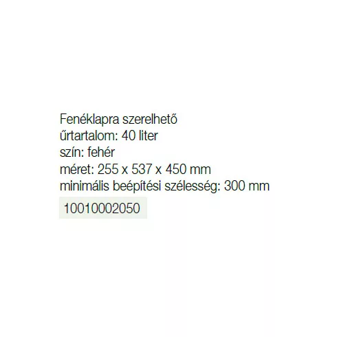 FŰRDŐSZOBAI TÁROLÓ LAB1294 SZENNYESKOSÁR 40 L, 255x450x537 mm FEHÉR 10010002050