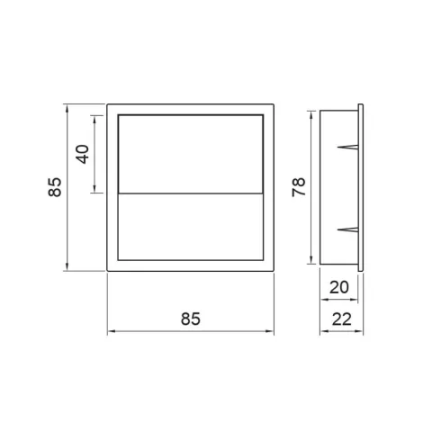 IRODABÚTOR KIEGÉSZÍTŐ KÁBELKIVEZETŐ ART1626 85x22x85mm FEKETE 10010401200