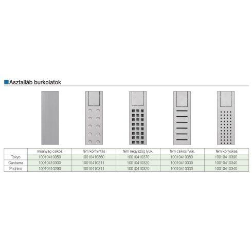IRODAI ASZTALLÁB BETÉT TOKYO 582mm RAL9006 KÖRMINTÁS ALUMÍNIUM 10010410360