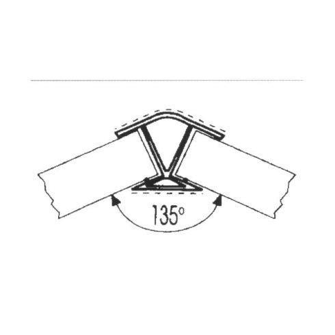 LÁBAZATELEM SAROK 135 FOKOS H: 100 mm ALUMÍNIUM 10010901465