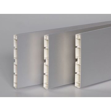   LÁBAZATELEM ELŐLAP H: 100 mm L: 4 fm SZÁLCSISZOLT ALUMÍNIUM 10010901560