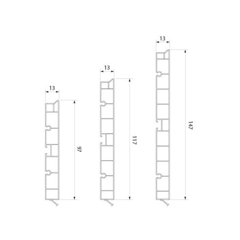 LÁBAZATELEM ELŐLAP H: 100 mm L: 4 fm SZÁLCSISZOLT ALUMÍNIUM 10010901560