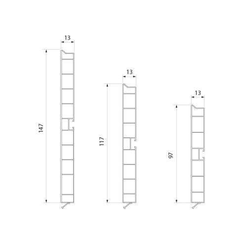 LÁBAZATELEM ELŐLAP H: 150 mm  L: 4 fm MATT FEKETE 10010901760