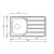 CM MOSOGATÓ UNIVERSAL 1 MEDENCE+CSEPEGTETŐ 860x500mm ACÉL 10012130120