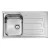 CM MOSOGATÓ CRISTAL 1 MEDENCE+CSEPEGTETŐ 860x500mm ACÉL 10012130170
