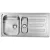 CM MOSOGATÓ CRISTAL 1,5 MEDENCE+CSEPEGTETŐ 1000x500mm ACÉL 10012130320