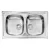 CM MOSOGATÓ UNIVERSAL 2 MEDENCE 860x500mm ACÉL 10012130510