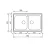 CM MOSOGATÓ CRISTAL 2 MEDENCE 790x500mm ACÉL 10012130530