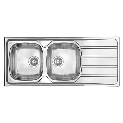 CM MOSOGATÓ UNIVERSAL 2 MEDENCE+CSEPEGTETŐ 1160x500mm ACÉL 10012130700