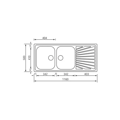 CM MOSOGATÓ COMETA 2 MEDENCE+CSEPEGTETŐ 1160x500mm ACÉL 10012130710