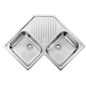   CM MOSOGATÓ ILARIA 2 MEDENCE SAROK 830x830mm ACÉL 10012130800
