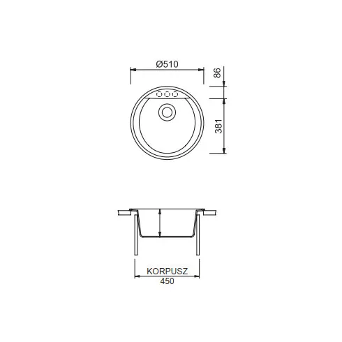 GRAWA GRÁNIT MOSOGATÓ GRAWA PT2-5110N ÁTM: 510mm FEKETE 10012150000