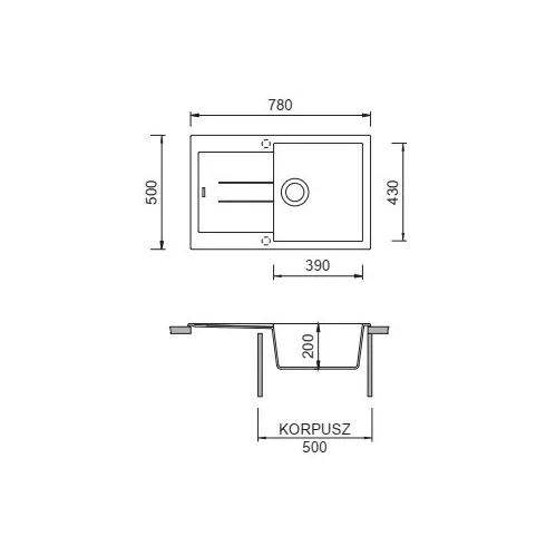 GRAWA GRÁNIT MOSOGATÓ GRAWA PT1-7810T 780x510mm BARNA 10012150103