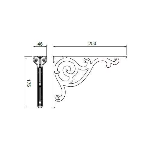 POLCTARTÓ WRM800.150.00AN 150x115mm ANTIK NIKKEL 10013511010