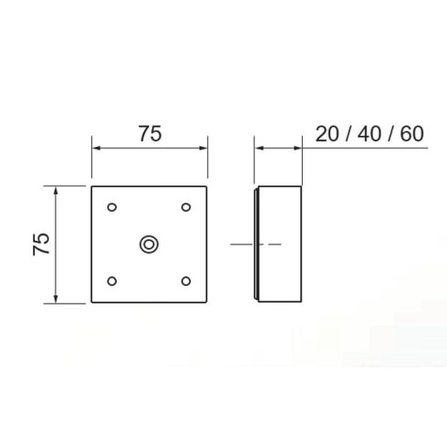 MŰANYAG DESIGN LÁB ART706/R H=40mm FEKETE 10014106451