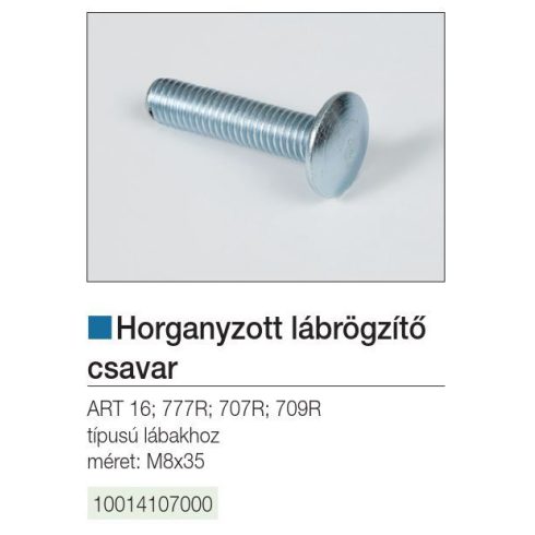 MŰANYAG DESIGN LÁB LÁBRÖGZÍTŐ CSAVAR M8×35 mm HORGANYZOTT 10014107000