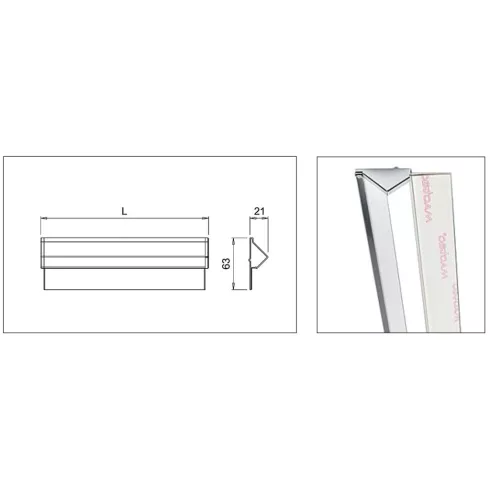 LED  VILÁGÍTÁS KOBI HE - 900 mm KRÓM 10015608730
