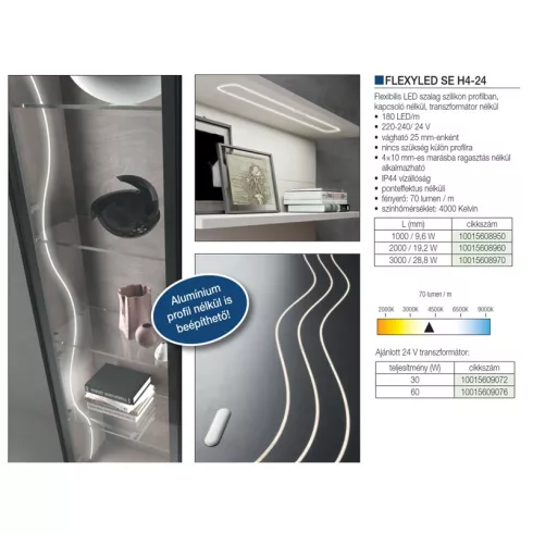 LED VILÁGÍTÁS FLEXYLED SE H4-24 19,2W NW 2,0m FEHÉR 10015608960