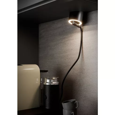 LED VILÁGÍTÁS UNIKA 4.5W 2700-4000K 24V DC D=75mm 230V-OS DUGALJJAL FEKETE 10015610020