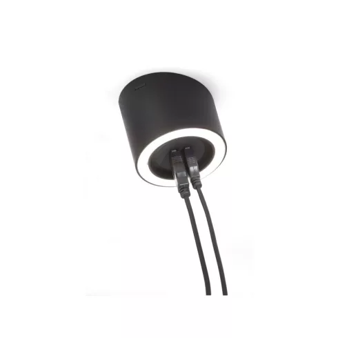 LED VILÁGÍTÁS UNIKA 4.5W 2700-4000K 24V DC D=75mm DUPLA USB PORTTAL (MAX. 24.5W) FEKETE 10015610030