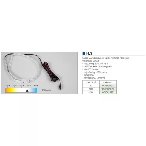 LED VILÁGÍTÁS FLS LED AMP++ 1,0m 12V/4W FEHÉR 10015621212