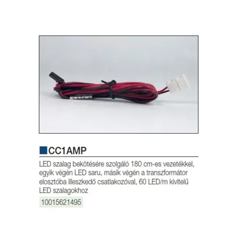 VILÁGÍTÁSTECHNIKAI KIEGÉSZÍTŐ CC1AMP CSATLAKOZÓ KÁBEL FEKETE-PIROS 10015621495