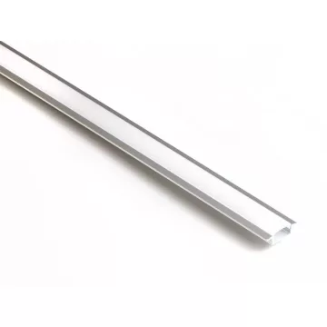  VILÁGÍTÁSTECHNIKAI KIEGÉSZÍTŐ BEMARHATÓ LED PROFIL 22/14,5x6x2000mm OPÁL BORÍTÁSSAL ALUMÍNIUM 10015621505