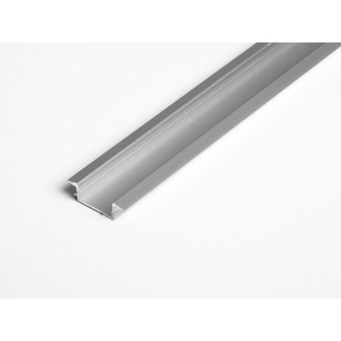 VILÁGÍTÁSTECHNIKAI KIEGÉSZÍTŐ BEMARHATÓ LED PROFIL 22/14,5x6x2000mm OPÁL BORÍTÁSSAL ALUMÍNIUM 10015621505