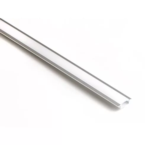 VILÁGÍTÁSTECHNIKAI KIEGÉSZÍTŐ BEMARHATÓ LED PROFIL 22/14,5x6x2000mm OPÁL BORÍTÁSSAL ALUMÍNIUM 10015621505