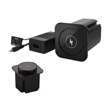   VILÁGÍTÁSTECHNIKAI KIEGÉSZÍTŐ SM-637A 2xUSB/VEZETÉK NÉLKÜLI TÖLTŐÁLLOMÁS FEKETE 10015621880