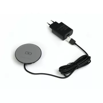   VILÁGÍTÁSTECHNIKAI KIEGÉSZÍTŐ SM-702 BEÉPÍTHETŐ VEZETÉK NÉLKÜLI TÖLTŐ 10W 12V DC D=76MM FEKETE 10015621890