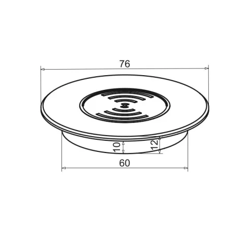 VILÁGÍTÁSTECHNIKAI KIEGÉSZÍTŐ SM-702 BEÉPÍTHETŐ VEZETÉK NÉLKÜLI TÖLTŐ 10W 12V DC D=76MM FEKETE 10015621890